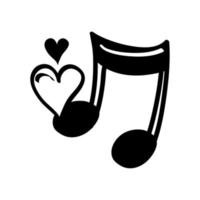 love music valentines day vector