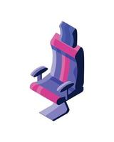 isometric office chair icon vector