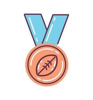 american football medal vector