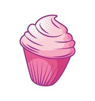 cupcake pop art vector