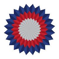 rosette with flag US color vector