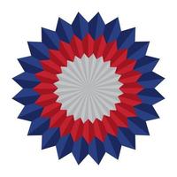 rosette with flag US color vector