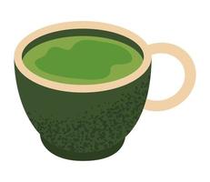 green tea cup vector