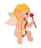 cupid with bow and arrow vector