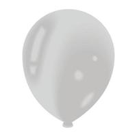 white balloon party vector