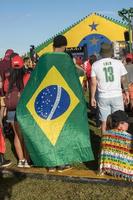 Brasilia, DF, Brazil Jan 1 2023 Lula supporters gathering in front of the National Congress showing support for President Lula photo