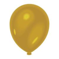 golden balloon party icon vector