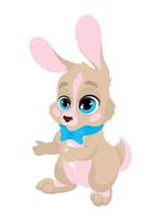 rabbit happy easter vector