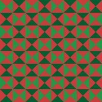 Seamless pattern with triangles. Red and green triangle pattern. Christmas trees or Scottish variant vector