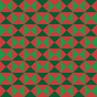 Seamless pattern with triangles. Red and green triangle pattern. Christmas trees or Scottish variant vector