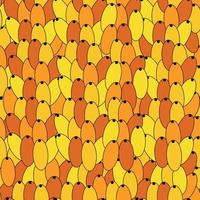 Sea buckthorn seamless pattern. Twigs with berries and leaves. Template with orange fresh berries for wallpaper vector