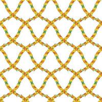 Sea buckthorn seamless pattern. Twigs with berries and leaves. Template with orange fresh berries for wallpaper vector