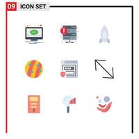 Pack of 9 Modern Flat Colors Signs and Symbols for Web Print Media such as scalp dandruff dandruff service travel speedup Editable Vector Design Elements