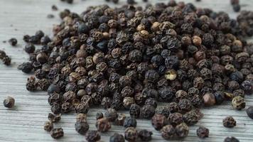 Peppercorns from a black pepper plant Piper nigrum video