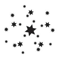 icono de estrella estrellas centelleantes. destellos, explosión brillante. Ilustración vectorial sobre fondo blanco. vector