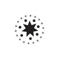 icono de estrella estrellas centelleantes. destellos, explosión brillante. Ilustración vectorial sobre fondo blanco. vector