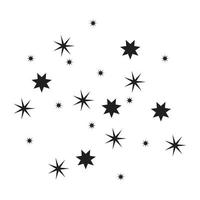 icono de estrella estrellas centelleantes. destellos, explosión brillante. Ilustración vectorial sobre fondo blanco. vector