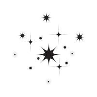 icono de estrella estrellas centelleantes. destellos, explosión brillante. Ilustración vectorial sobre fondo blanco. vector