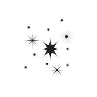 icono de estrella estrellas centelleantes. destellos, explosión brillante. Ilustración vectorial sobre fondo blanco. vector