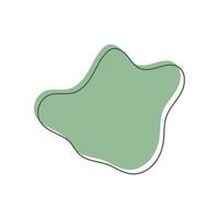 blob verde aislado para decoración ilustración vectorial artística. vector