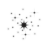 icono de estrella estrellas centelleantes. destellos, explosión brillante. Ilustración vectorial sobre fondo blanco. vector