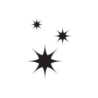 icono de estrella estrellas centelleantes. destellos, explosión brillante. Ilustración vectorial sobre fondo blanco. vector