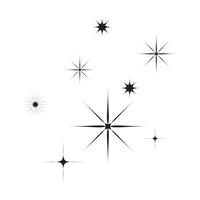 icono de estrella estrellas centelleantes. destellos, explosión brillante. Ilustración vectorial sobre fondo blanco. vector