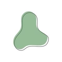 Green blob isolated for decoration artistic vector illustration.