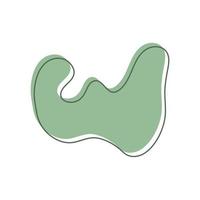 Green blob isolated for decoration artistic vector illustration.