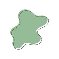 blob verde aislado para decoración ilustración vectorial artística. vector