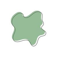 Green blob isolated for decoration artistic vector illustration.