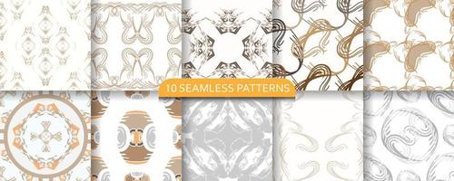 Set of seamless pattern. abstract shapes. packaging, wallpaper, design for textiles, vector