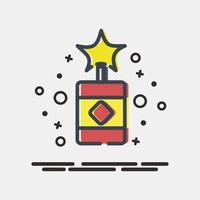 petardos de icono. elementos de celebración del año nuevo chino. iconos en estilo mbe. bueno para impresiones, carteles, logotipos, decoración de fiestas, tarjetas de felicitación, etc. vector