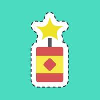 Sticker line cut firecrackers. Chinese New Year celebration elements. Good for prints, posters, logo, party decoration, greeting card, etc. vector