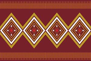 Ethnic fabric pattern geometric style. Sarong Aztec Ethnic oriental pattern traditional Crimson red background. Abstract,vector,illustration. use for texture,clothing,wrapping,decoration,carpet. vector