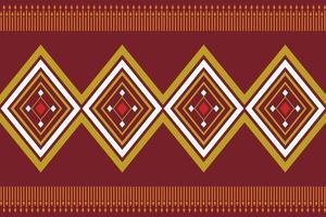 Ethnic fabric pattern geometric style. Sarong Aztec Ethnic oriental pattern traditional Crimson red background. Abstract,vector,illustration. use for texture,clothing,wrapping,decoration,carpet. vector