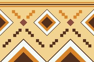 Ethnic fabric pattern geometric style. Sarong Aztec Ethnic oriental pattern traditional white brown cream background. Abstract,vector,illustration. use for texture,clothing,wrapping,decoration,carpet. vector