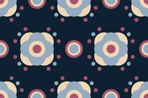 Ethnic fabric pattern geometric style. Sarong Aztec Ethnic oriental pattern traditional Dark navy blue background. Abstract,vector,illustration. Use for texture,clothing,wrapping,decoration,carpet. vector