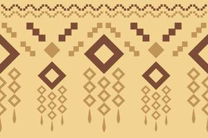 Ethnic fabric pattern geometric style. Sarong Aztec Ethnic oriental pattern traditional white brown cream background. Abstract,vector,illustration. use for texture,clothing,wrapping,decoration,carpet. vector