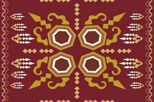 patrón de tejido étnico estilo geométrico. sarong azteca étnico oriental patrón tradicional fondo rojo carmesí. resumen, vector, ilustración. uso para textura, ropa, envoltura, decoración, alfombra. vector