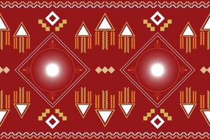 Ethnic fabric pattern geometric style. Sarong Aztec Ethnic oriental pattern traditional Crimson red background. Abstract,vector,illustration. use for texture,clothing,wrapping,decoration,carpet. vector