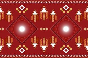 Ethnic fabric pattern geometric style. Sarong Aztec Ethnic oriental pattern traditional Crimson red background. Abstract,vector,illustration. use for texture,clothing,wrapping,decoration,carpet. vector