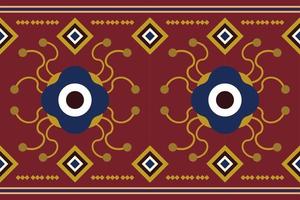 Ethnic fabric pattern geometric style. Sarong Aztec Ethnic oriental pattern traditional Crimson red background. Abstract,vector,illustration. use for texture,clothing,wrapping,decoration,carpet. vector