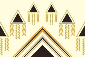 Ethnic fabric pattern geometric style. Sarong Aztec Ethnic oriental pattern traditional white brown cream background. Abstract,vector,illustration. use for texture,clothing,wrapping,decoration,carpet. vector