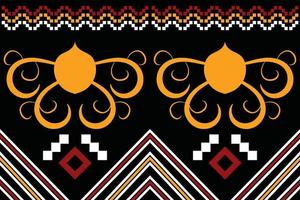 thnic fabric pattern geometric style. Sarong Aztec Ethnic oriental pattern traditional dark black background. Abstract,vector,illustration. use for texture,clothing,wrapping,decoration,carpet. vector
