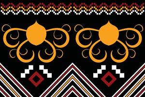 thnic fabric pattern geometric style. Sarong Aztec Ethnic oriental pattern traditional dark black background. Abstract,vector,illustration. use for texture,clothing,wrapping,decoration,carpet. vector