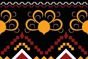 thnic fabric pattern geometric style. Sarong Aztec Ethnic oriental pattern traditional dark black background. Abstract,vector,illustration. use for texture,clothing,wrapping,decoration,carpet. vector