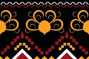 thnic fabric pattern geometric style. Sarong Aztec Ethnic oriental pattern traditional dark black background. Abstract,vector,illustration. use for texture,clothing,wrapping,decoration,carpet. vector