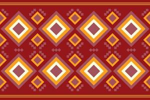 Ethnic fabric pattern geometric style. Sarong Aztec Ethnic oriental pattern traditional Crimson red background. Abstract,vector,illustration. use for texture,clothing,wrapping,decoration,carpet. vector