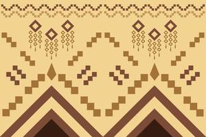 Ethnic fabric pattern geometric style. Sarong Aztec Ethnic oriental pattern traditional white brown cream background. Abstract,vector,illustration. use for texture,clothing,wrapping,decoration,carpet. vector